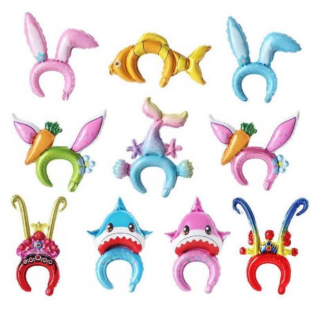 Balloon Headband Character Bondu Animal Rabbit Baby Shark Mermaid Nemo ...