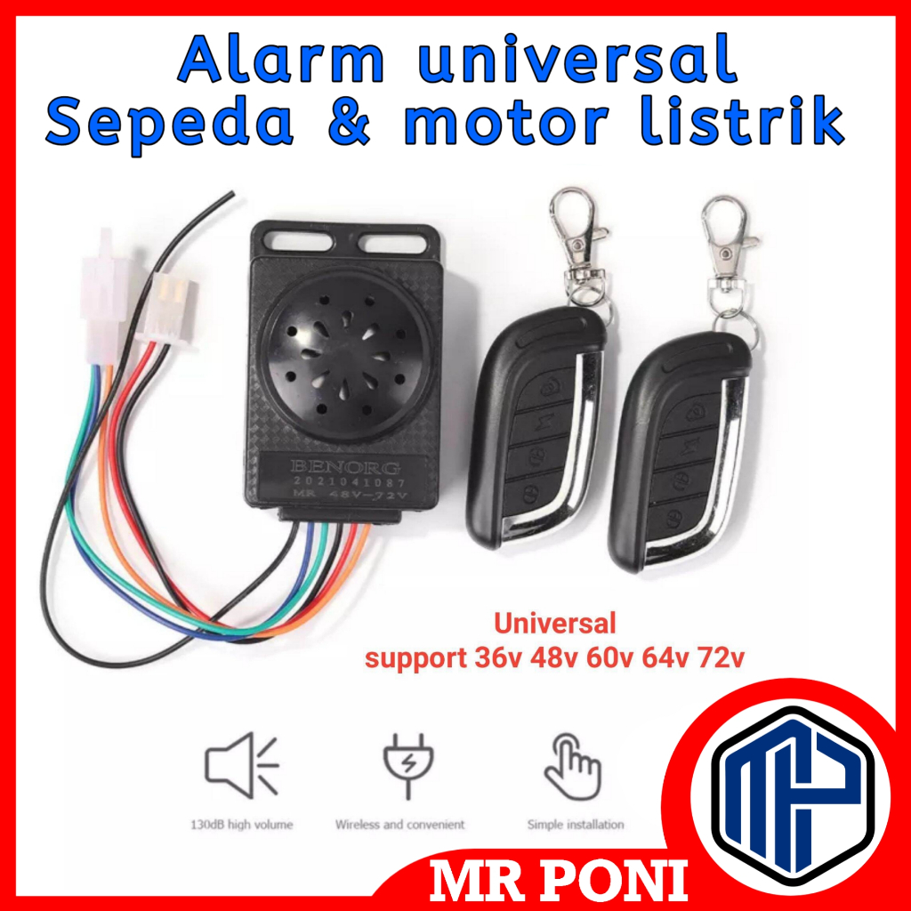 Electric Bicycle ALARM 36V72V REMOTE UNIVERSAL KEYLESS ANTI Theft