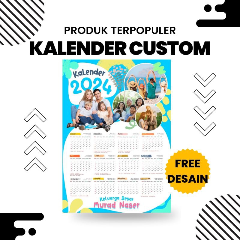 Print CUSTOM Wall Calendar Design READY Directly Send Wall Calendar