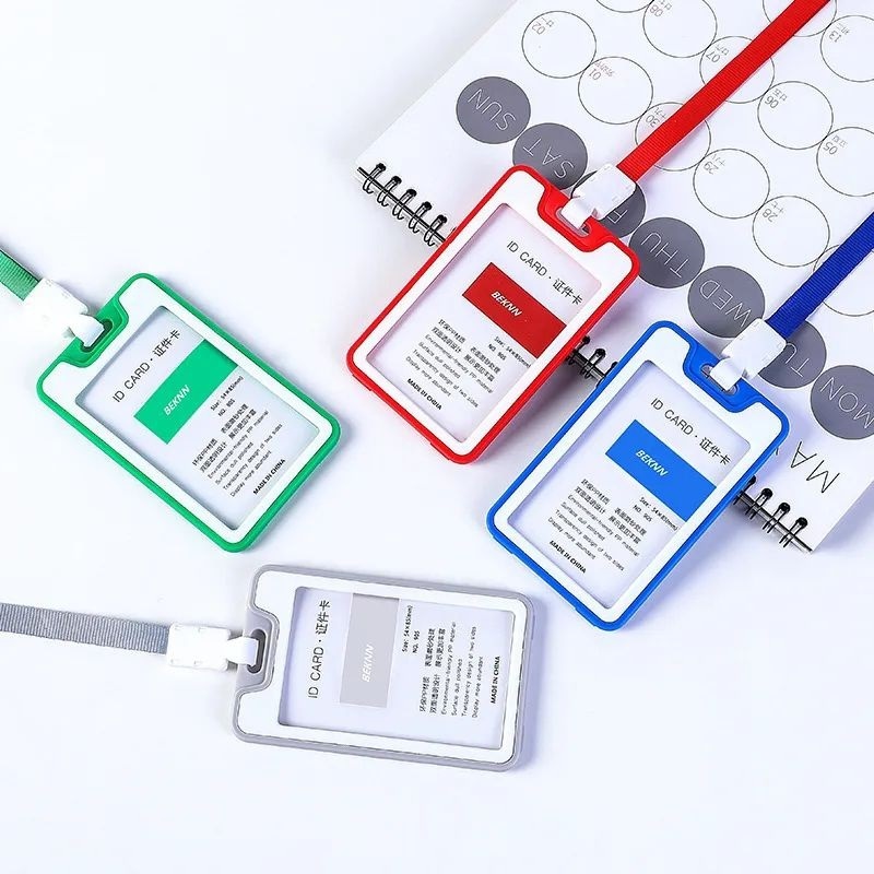 Beknn / id card holder contains 2 cards, shatterproof plastic card ...