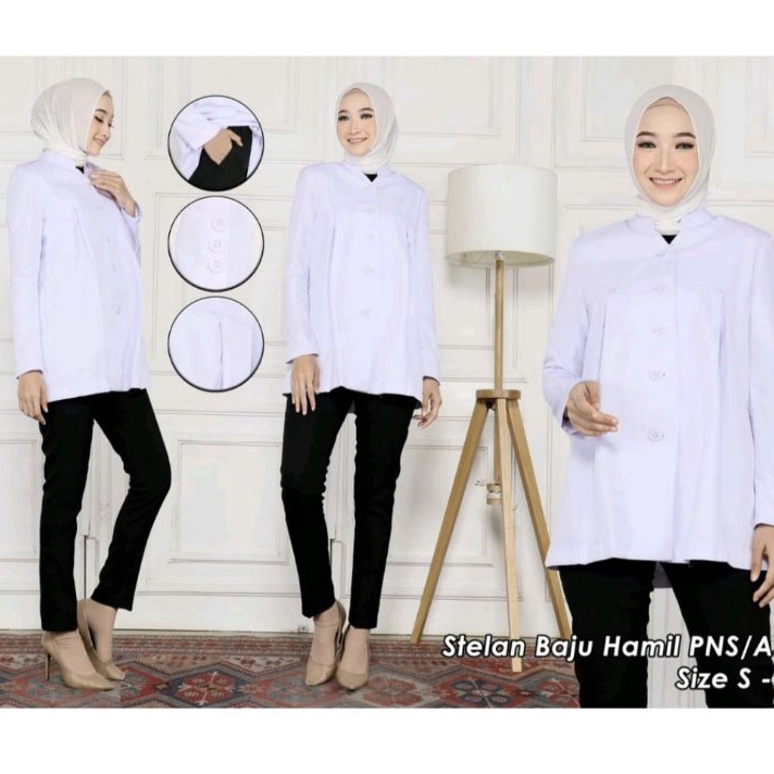 PUTIH HITAM Pregnant Uniform Black And White Pregnant Civil Servant ...