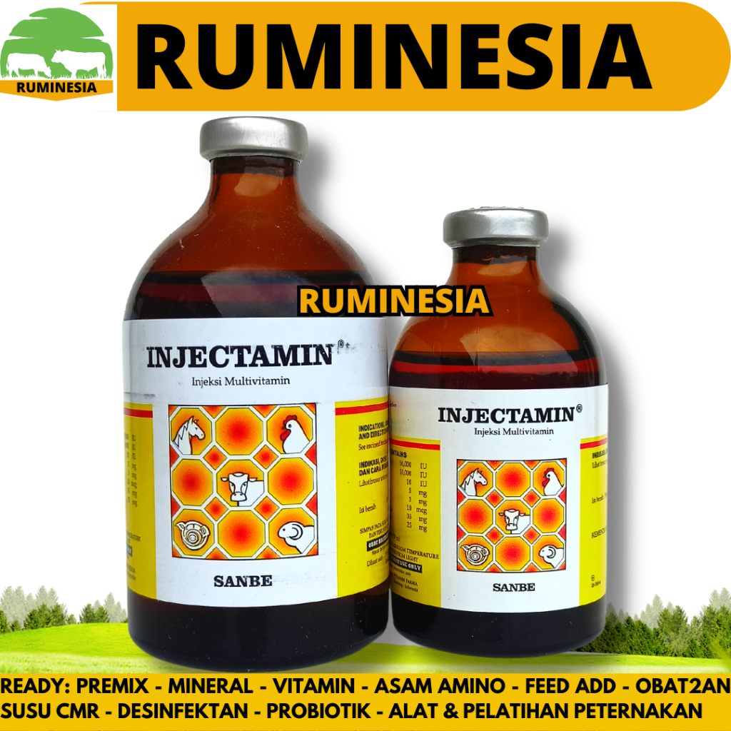 Injectamine 100ml SANBE High Dosage Multivitamin For Animals Cow Goat