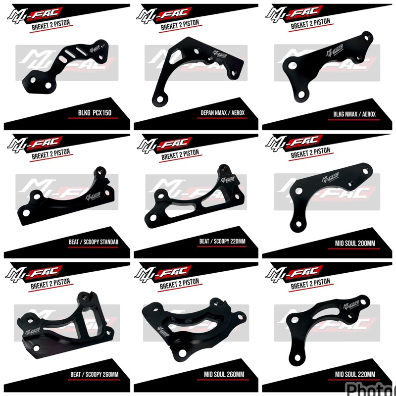 MUFAC MU-FAC BRACKET Caliper 2PISTON 85mm Pitch Brcmbo Nis5in KTC Disc ...
