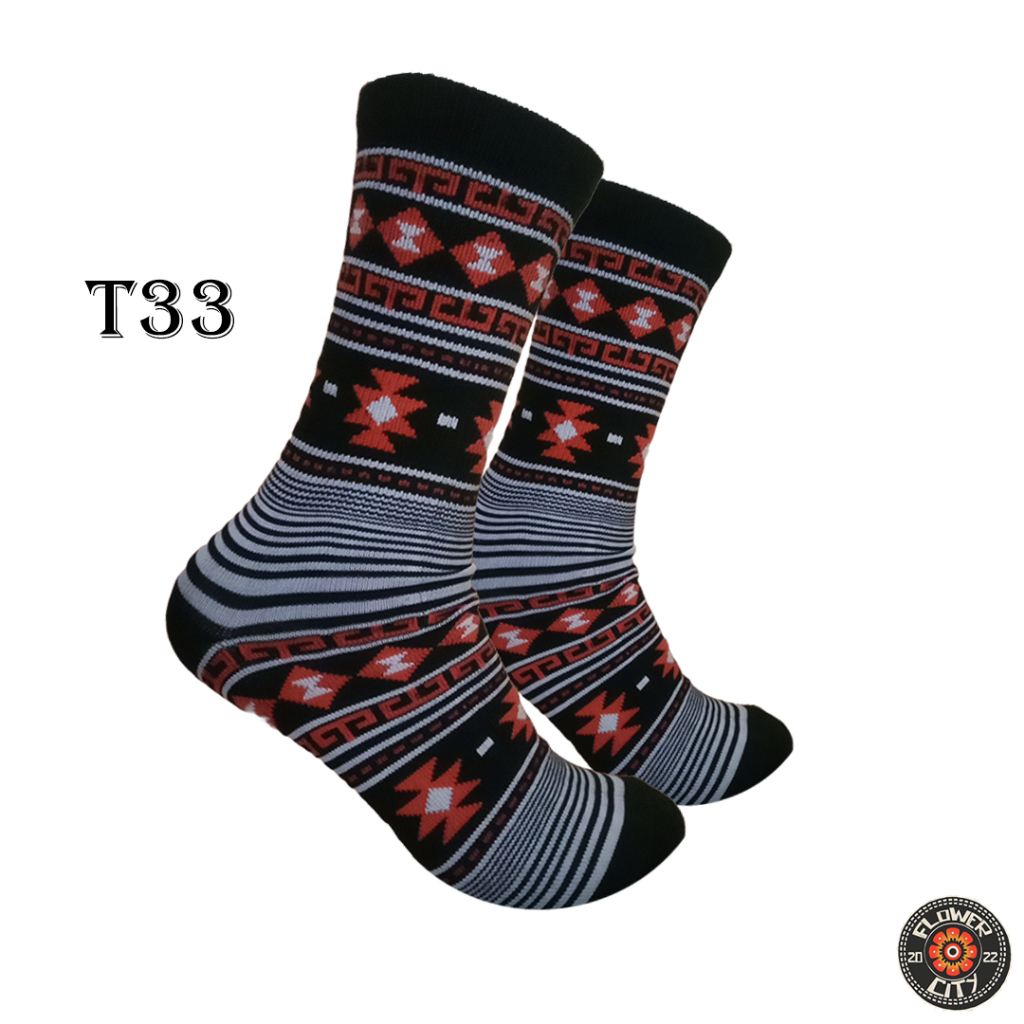 Tribal Pattern Pattern Socks (4LAYER THREAD) (FC) No. T33 | Shopee ...