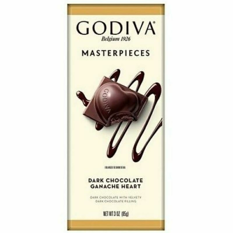 Godiva Masterpieces Dark Chocolate Ganache Heart Bar 85g | Shopee ...