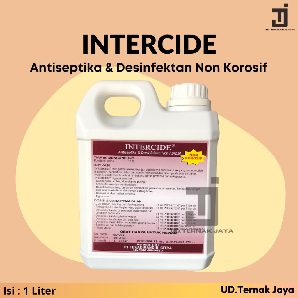 Intercide 1 Liter Of Broad Spectrum Antiseptic Disinfectant Iodine ...