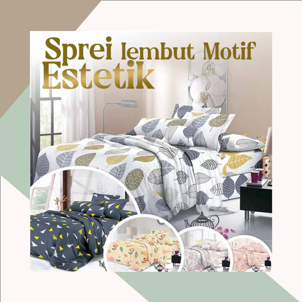 Goto Reverie Bed Sheet Mattress Set 180x200 Aesthetic Bed Sheet