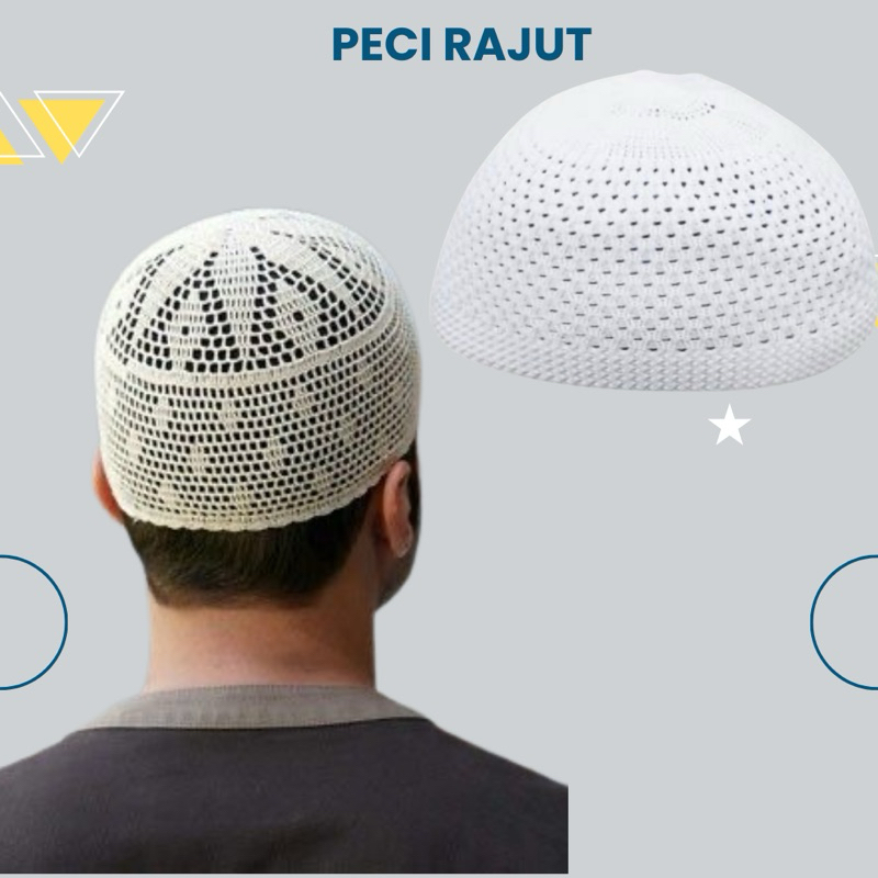 HAJI PECI KNITTED SONGKOK PECI/ KOPIAH/ PLAIN PINEAPPLE KNITTED PECI ...