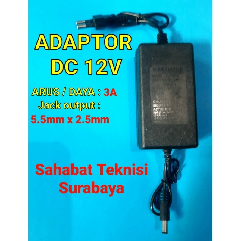 3A / 12V Adapter | 12V 3A Amper adapter | 12v 3A switching | Shopee ...