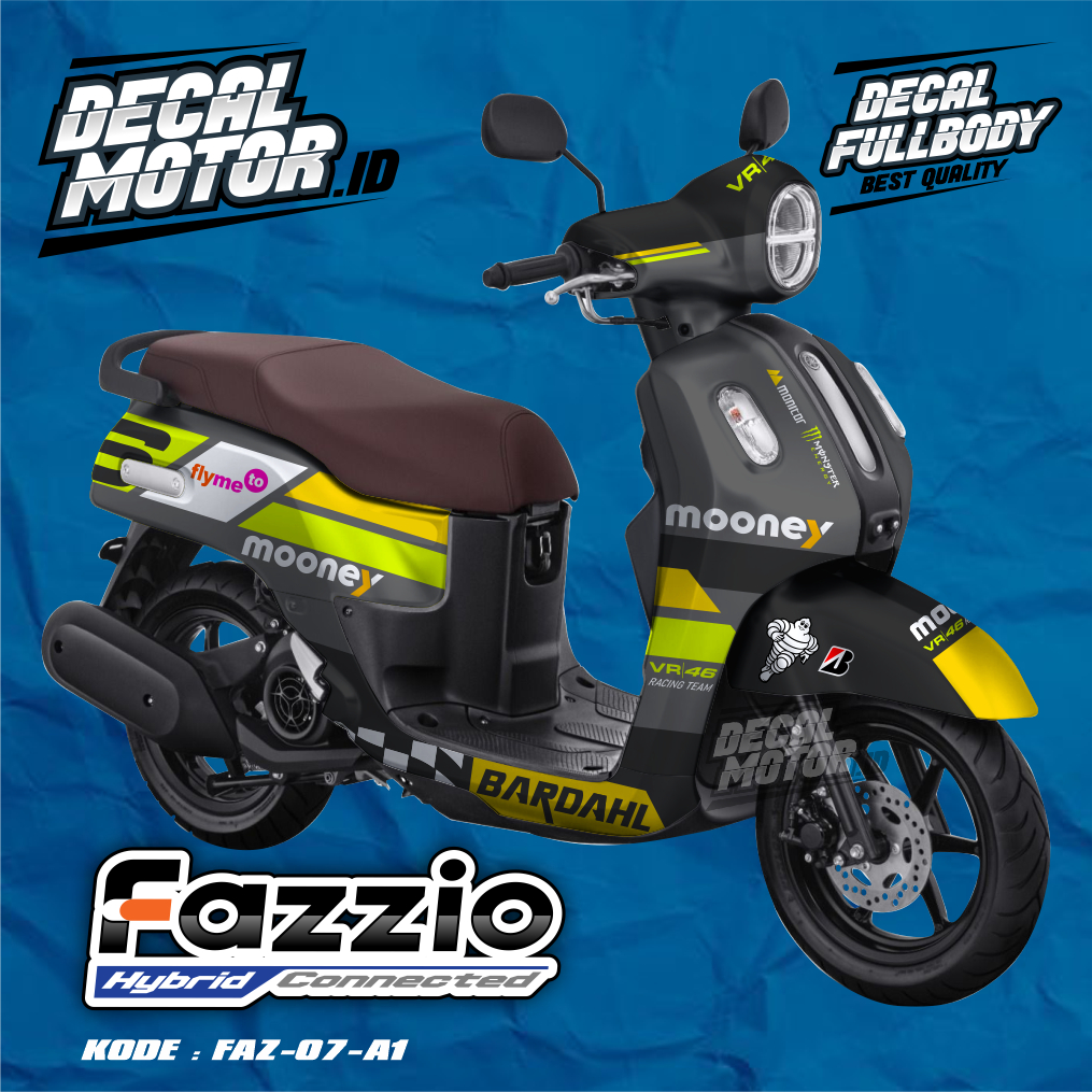Decal full body Variation yamaha fazzio motif Racing - FAZ07 | Shopee ...