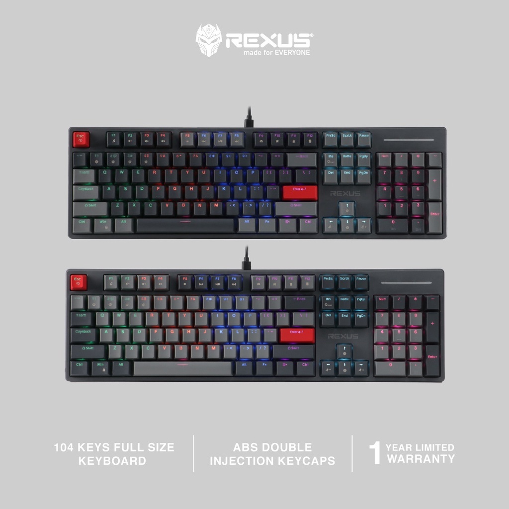 Rexus Heroic RXKX5/KX5 Mechanical Keyboard Gaming Full Size with SNK