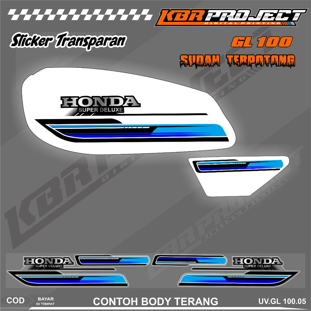 Gl Transparent Striping Sticker Premium Cool Motorcycle Trim Variation Honda Transparent