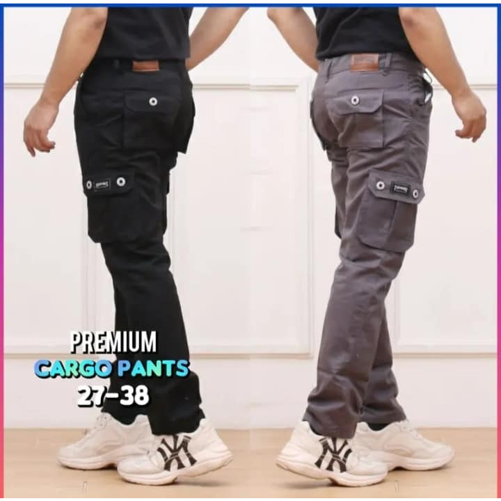 Men's Cargo Pants with Button Waist - Original Premium Stretch Long ...