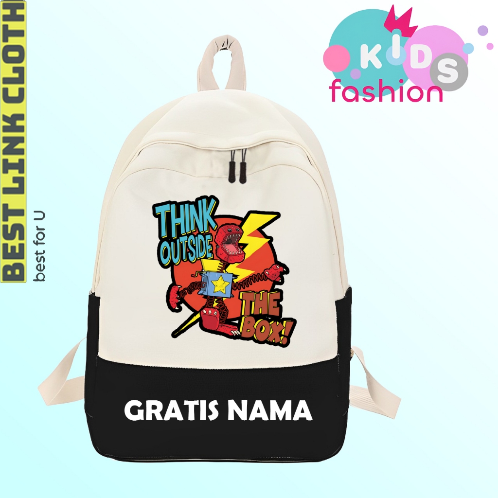 Boxy Boo Think Outside The Box Poppy Playtime School Backpack FREE NAME ...
