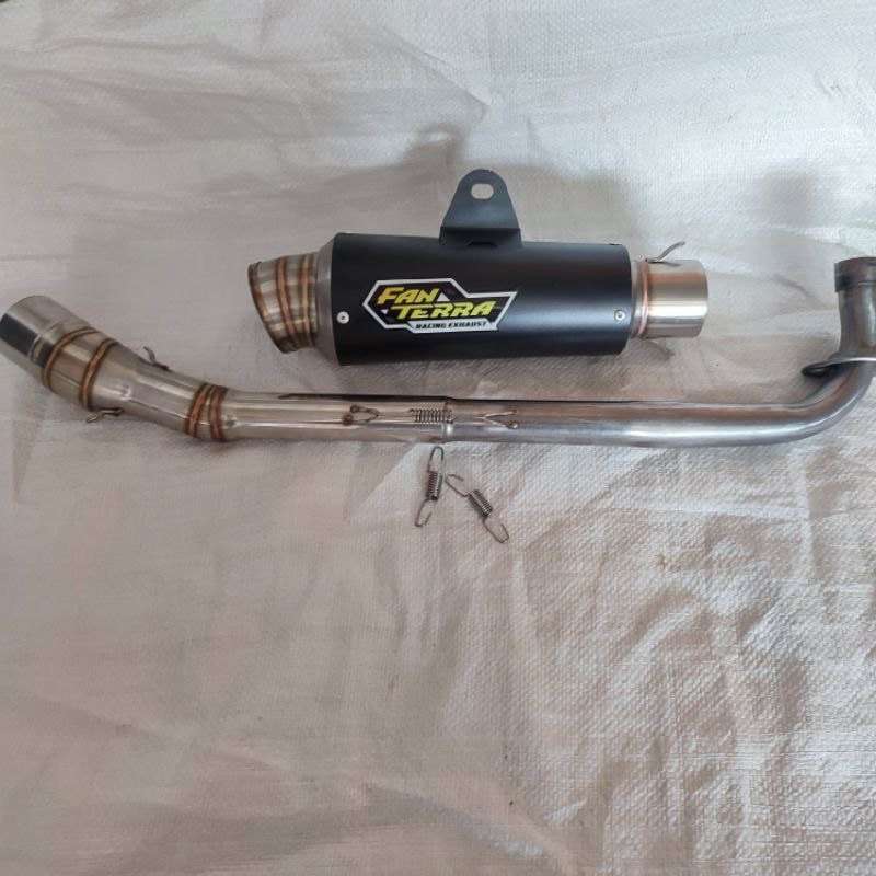 Black fantera racing exhaust competition black pnp motorbike all duck ...