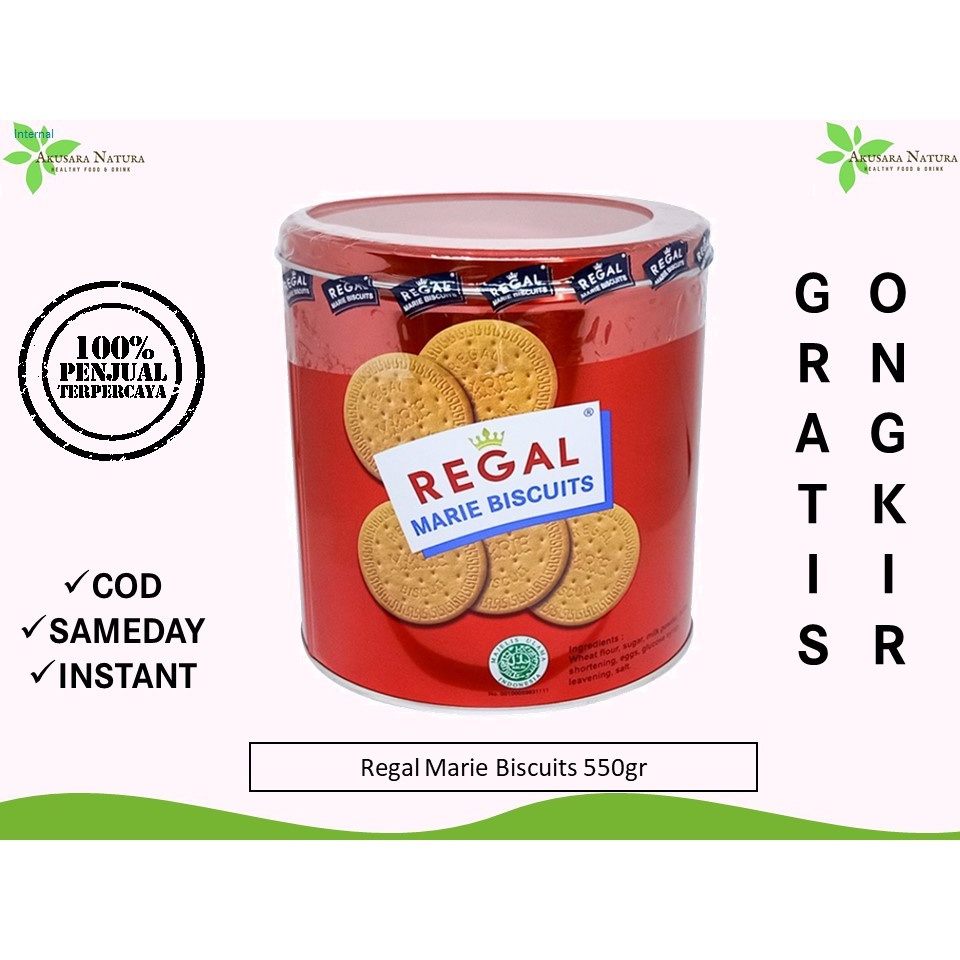 Regal MARIE Cans 550 Grams - High PROTEIN Biscuit Snack | Shopee ...