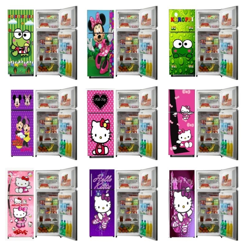 Character 2 DOOR REFRIGERATOR STICKER | Shopee Philippines