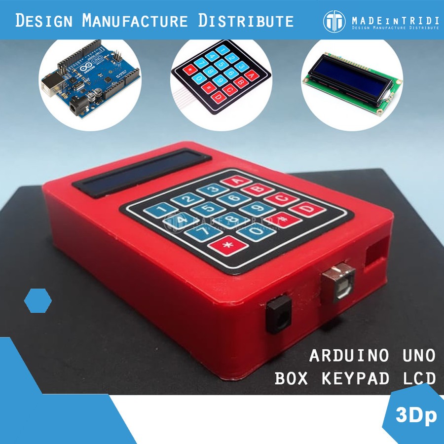 Madeintridi Arduino Uno case Project case lcd 16x2 keypad 4x4 | Shopee ...