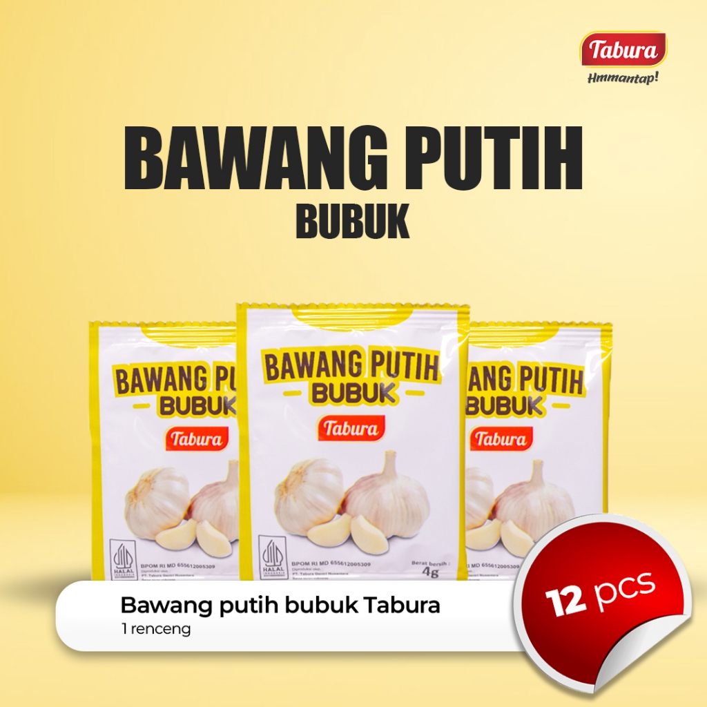 PUTIH Garlic Powder 12pcs | Garlic Powder Tabura 4g (RENCE) | Shopee ...