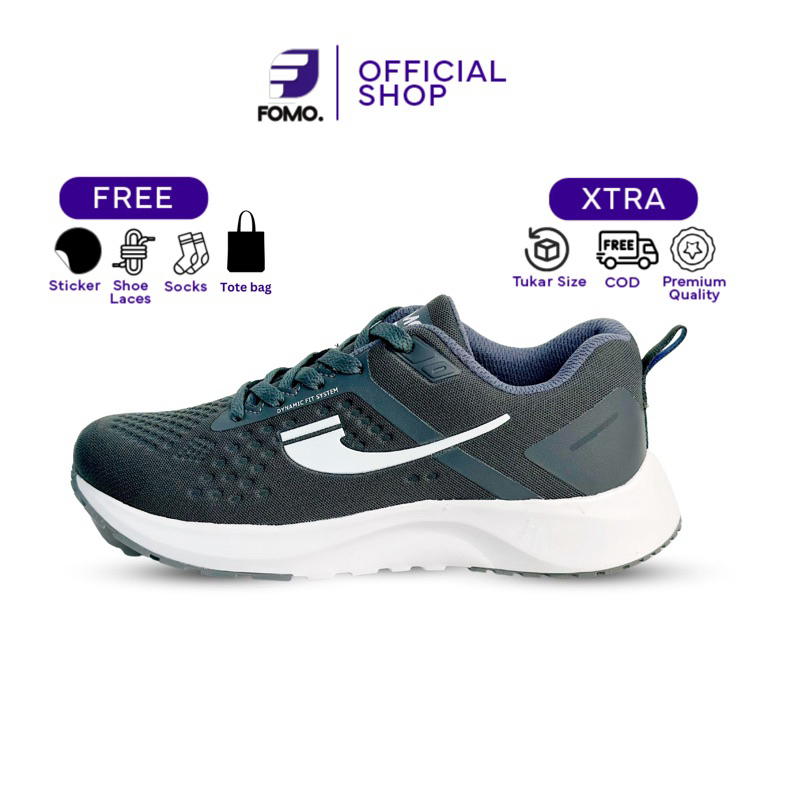 FOMO - Dynamic Running Grey White Series 36-44 Unisex Casual Sneakers ...