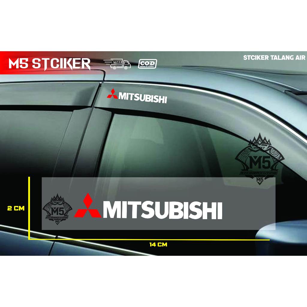 Mistubishi pajero car water gutter sticker xpander car sticker 1 set ...