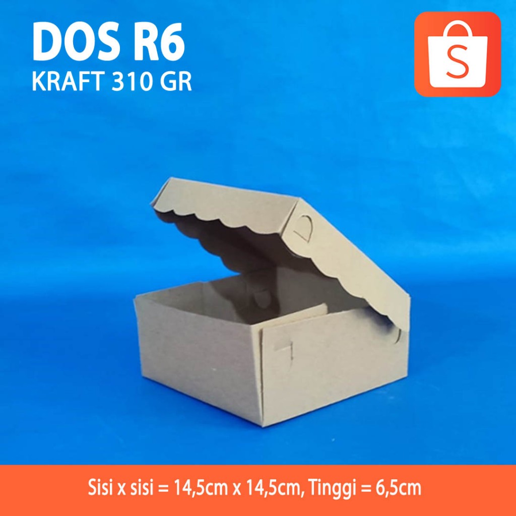 Dos R6 Kraft 310 Gr Plain Kraft Cake Box/ (100 Pcs) | Shopee Philippines