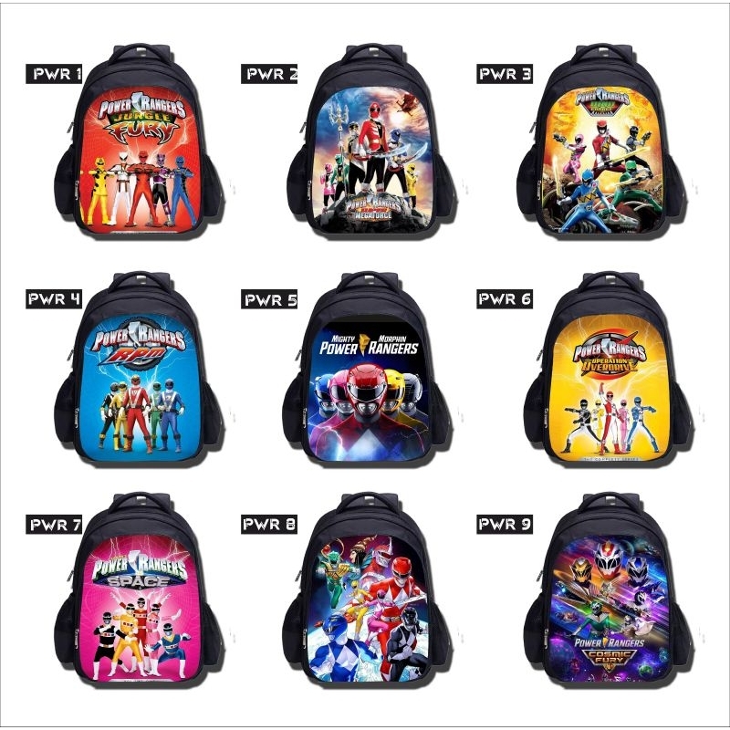 Power RANGER CHARACTER SCHOOL CHILDREN'S BACKPACK FREE NAME AND PHOTO ...
