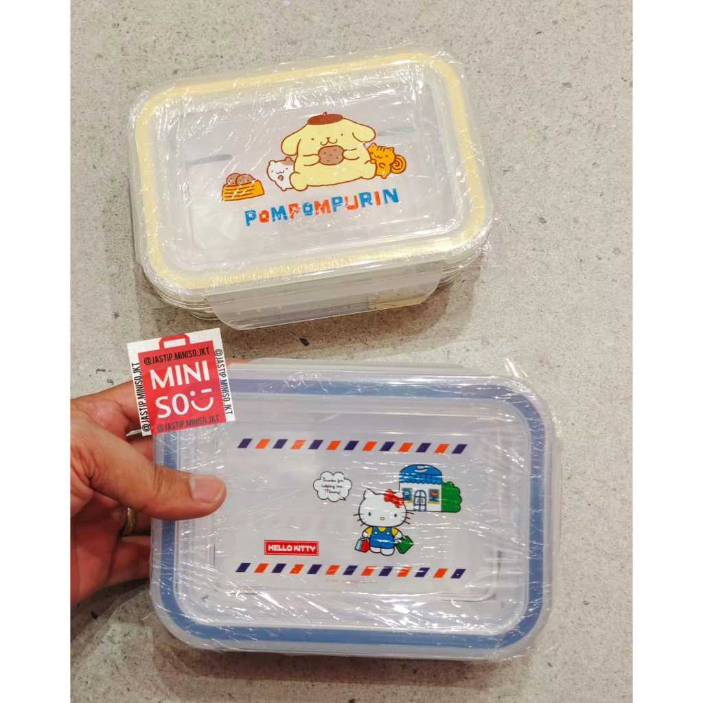 Miniso x SANRIO Glass Storage Box With 4 Lid Flaps (570ml) | Shopee ...