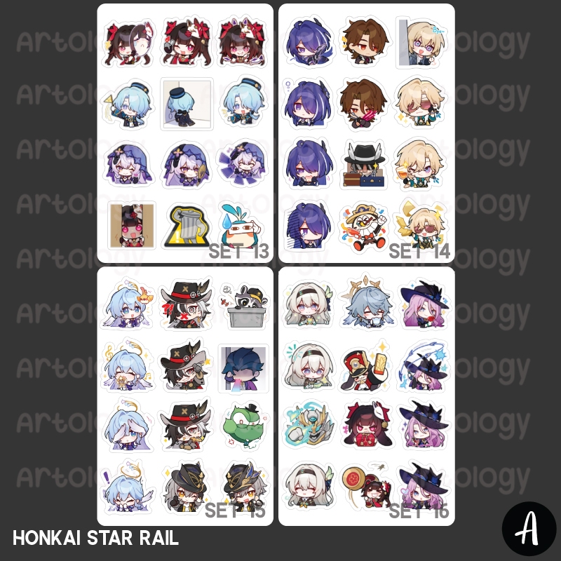 Sticker Set Honkai Star Rail HSR Starrail - Chibi Pompom March And Heng ...