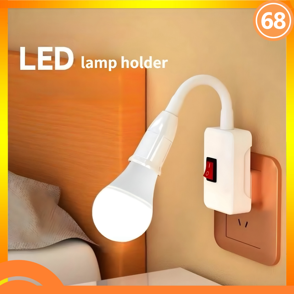 E27 Flexible Light Fittings Plug-in Light Fittings + On Off Switch ...