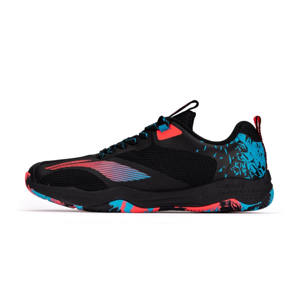 Li-ning Badminton Shoes Hypersonic AYTT051-3 Black/Orange/Blue | Shopee ...