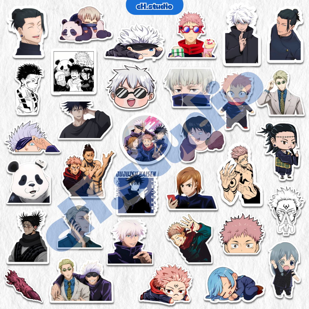 Anime Sticker Pack 60 PCS JUJUTSU KAISEN GOJO YUJI GETO NANAMI ...