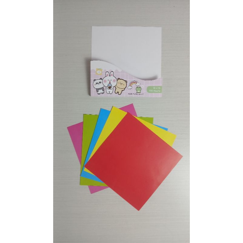 Reversible color origami paper 100 kiky sheets | Shopee Philippines