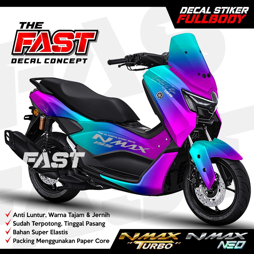 Decal Sticker Nmax Turbo/Neo New Fullbody Chameleon Latest Color Decal ...