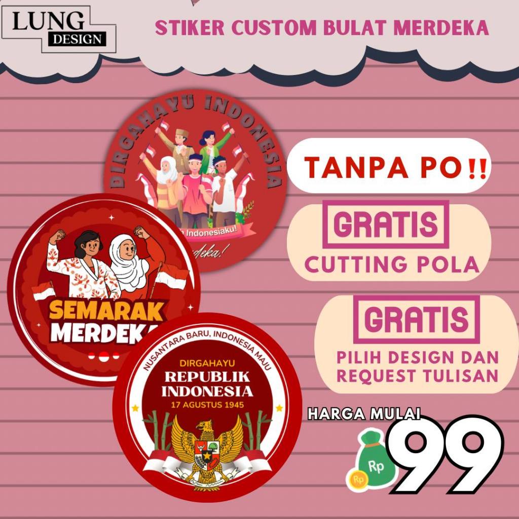 [HARGA 1 PACK ] STIKER BULAT KEMERDEKAAN / STICKER BULAT AGUSTUSAN ...
