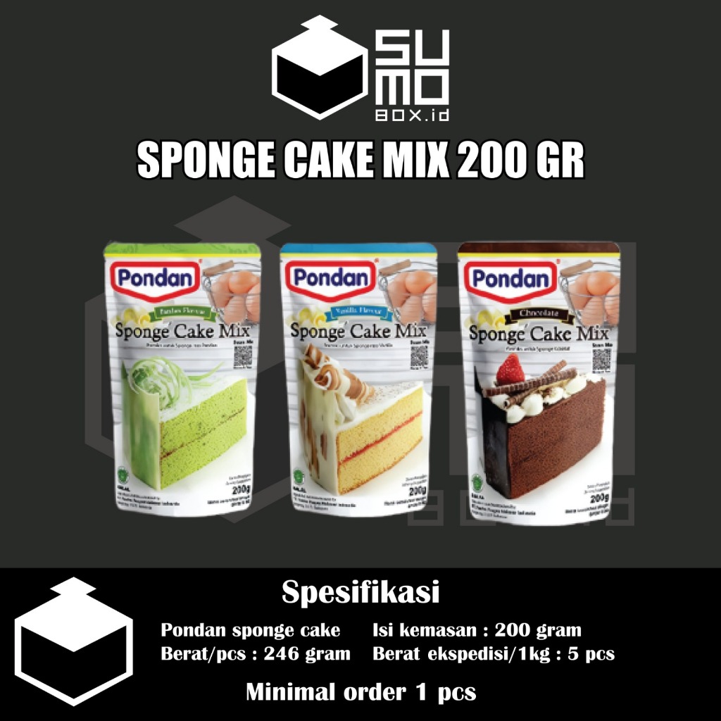 Pondan sponge cake mix 200gram instant cake 200gram | Shopee Philippines