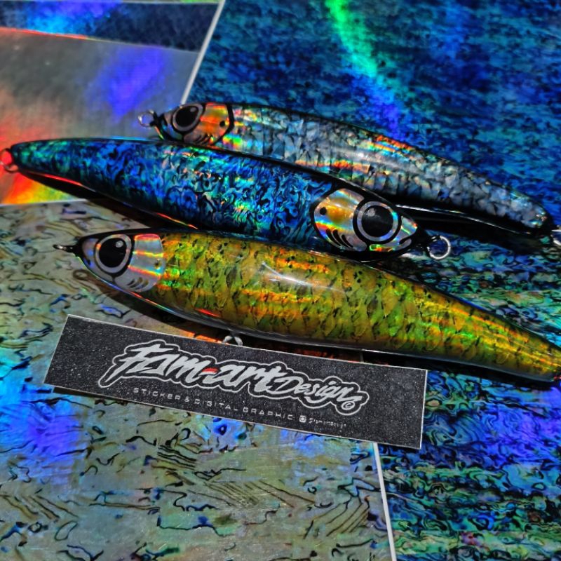 Abalone Sticker - Hologram Lure Sticker Sticbait Popper Abalone Shell ...