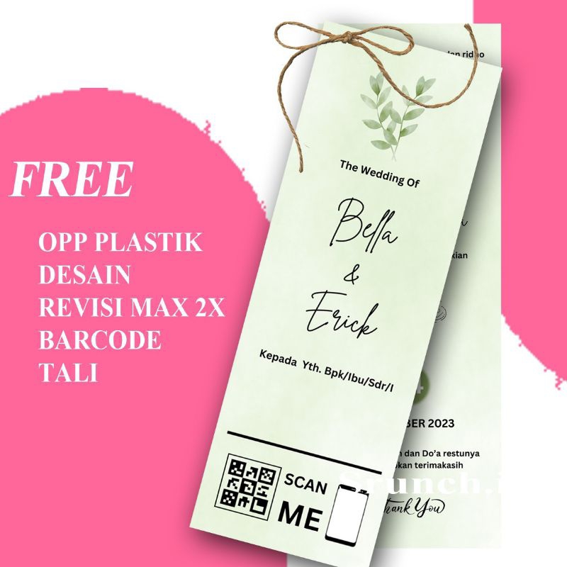 [100PCS] CUSTOM 2PLY INVITATION FREE RUSTIC AESTHETIC RAMI ROPE ...