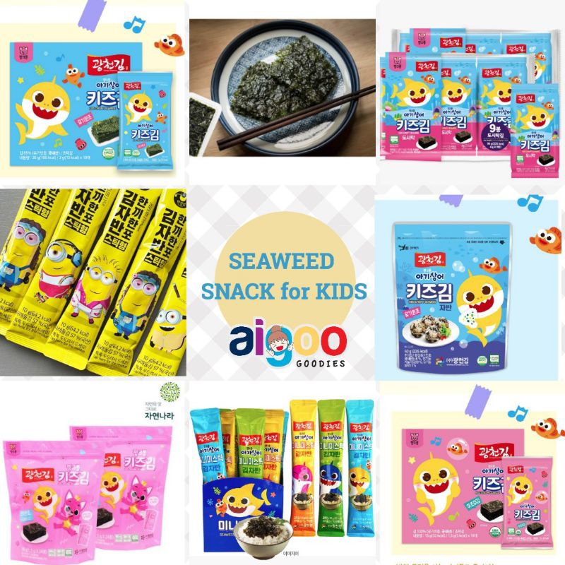 Korean SEAWEED SNACKS FOR KIDS/ORIGINAL KOREAN SEAWEED Healthy Snack