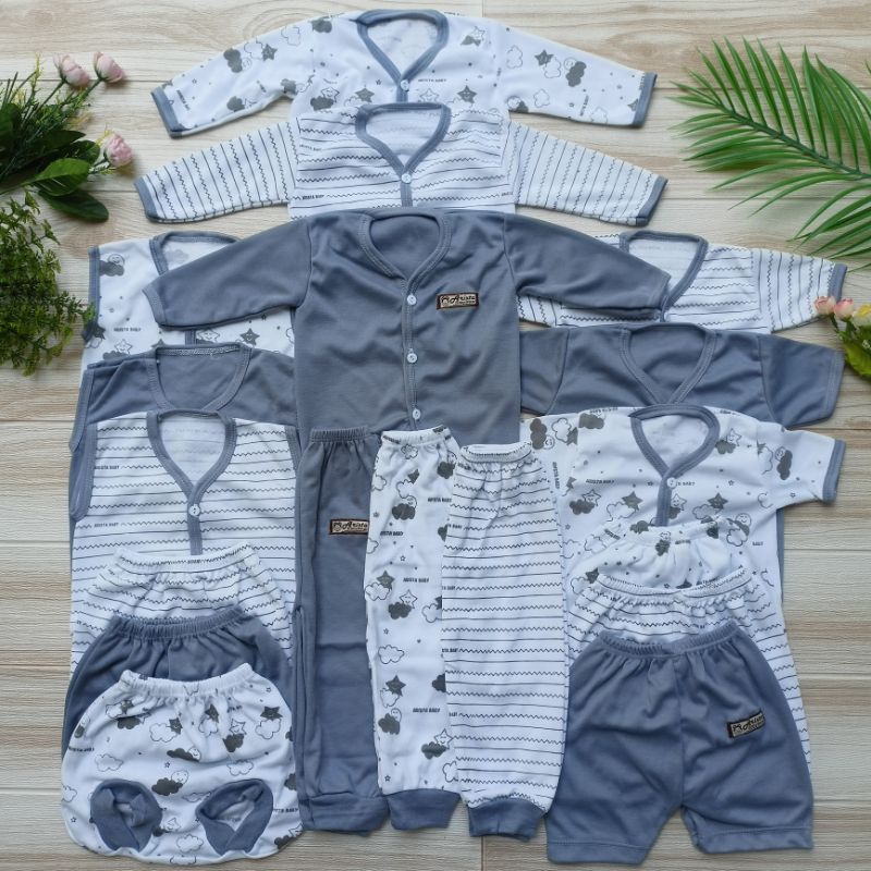 3 Sets Of Newborn Baby Clothes Save Package Baby New Born Gray Shopee