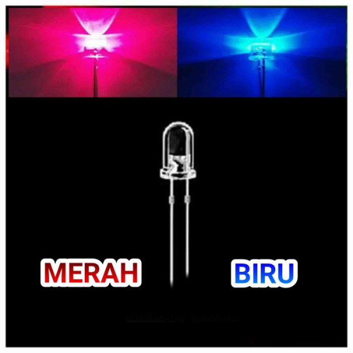 MERAH Red Blue Color Changing Flashing Led Light 5mm Superbright 5 mm ...