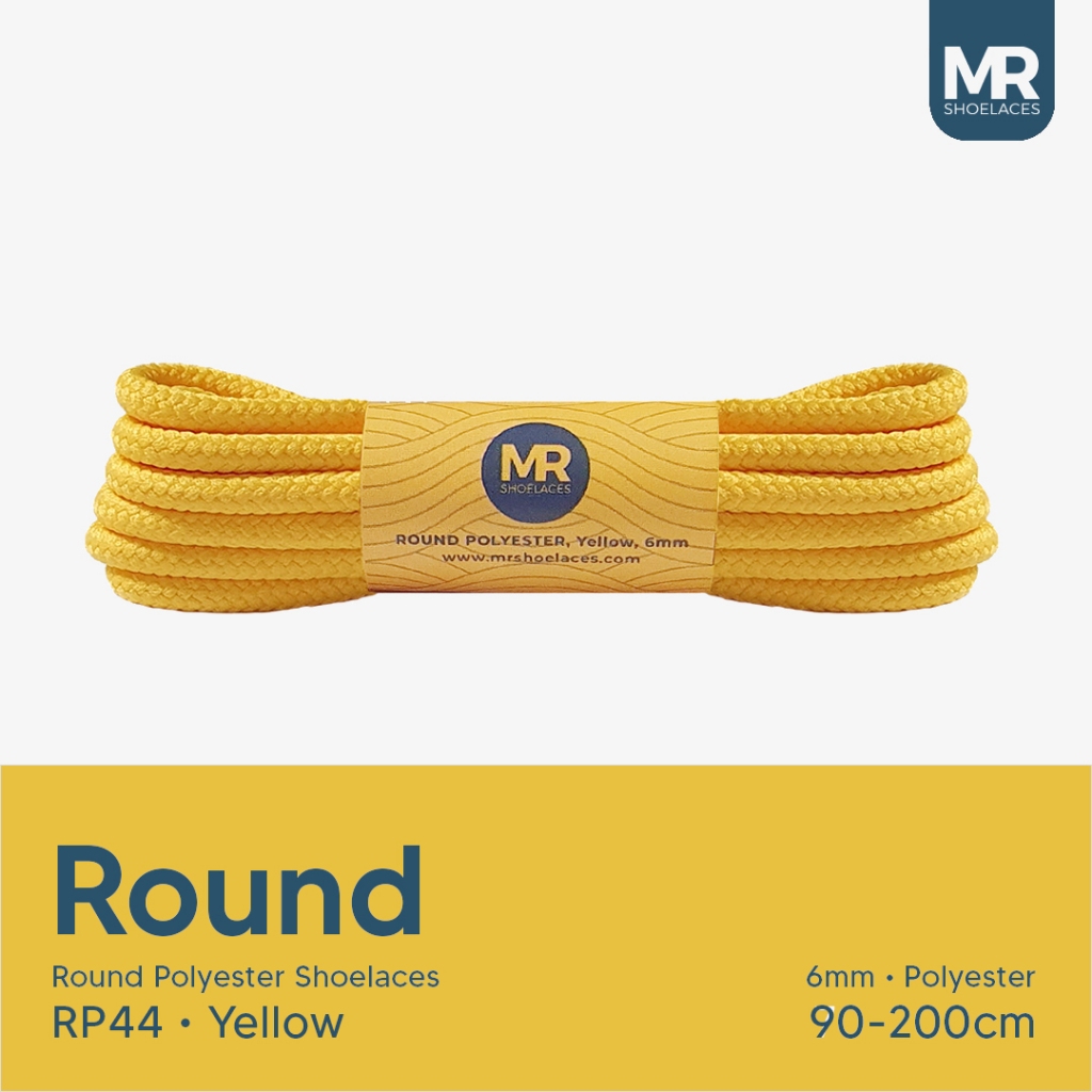 Yellow hot sale round shoelaces