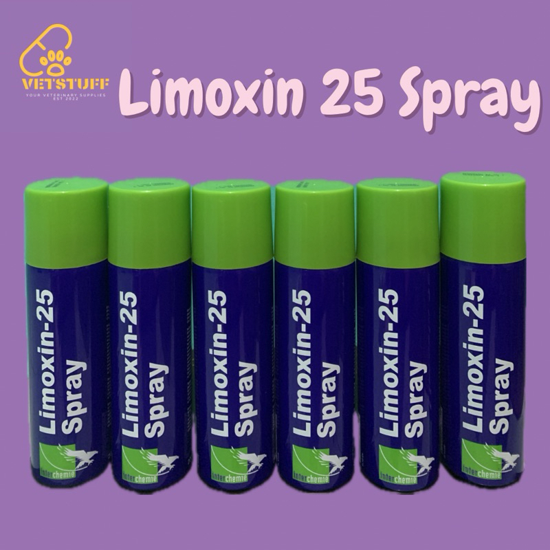 Limoxin-25 SPRAY INTERCHEMIE (Antibiotic Animal Wound SPRAY) | Shopee ...