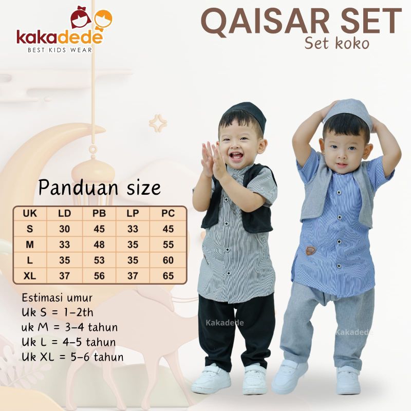 Koko baby Qaisar Set Koko 4in1 Vest by Dannis | Shopee Philippines
