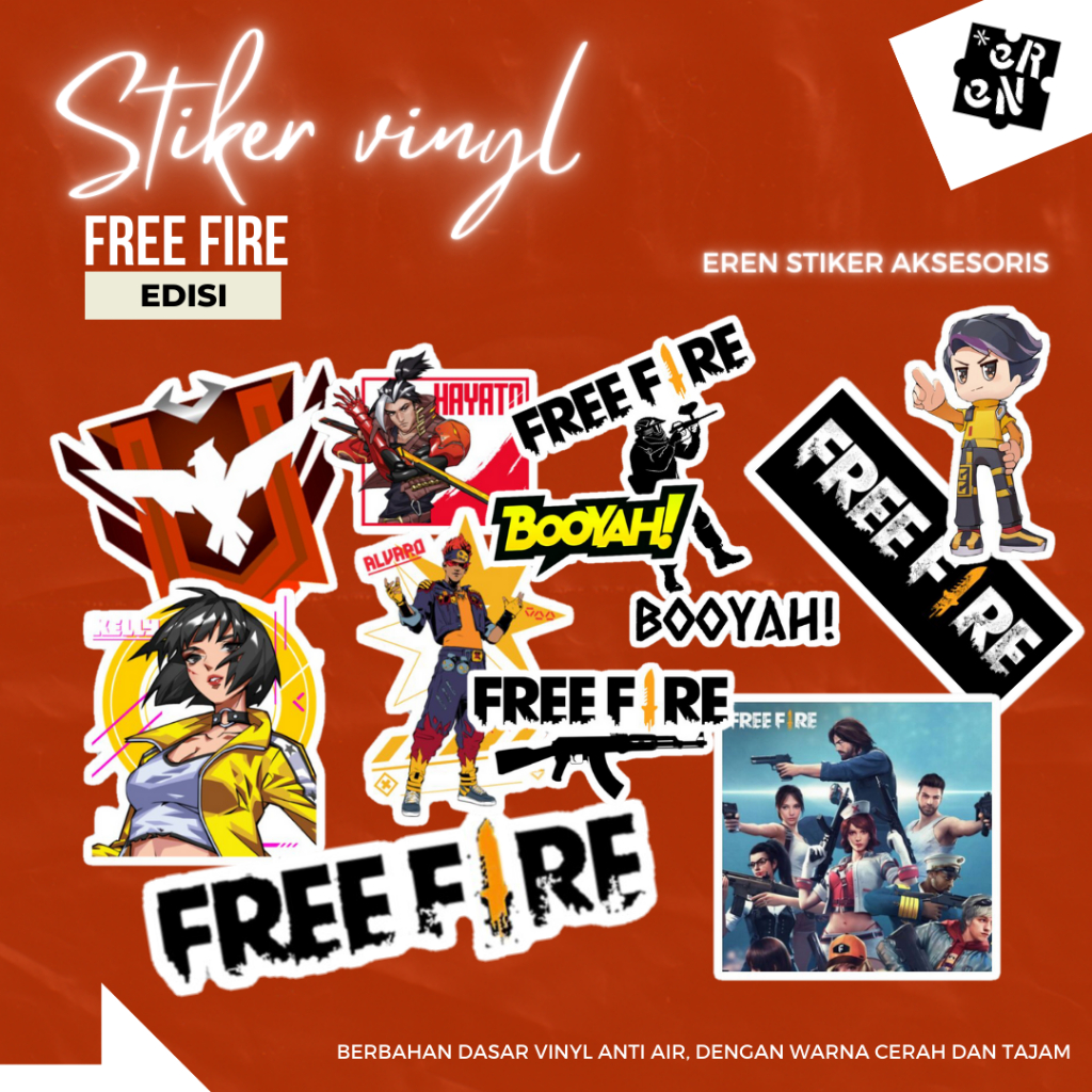 NEWEST 100 PCS WATERPROOF FREE FIRE VERSION STICKERS | Shopee Philippines