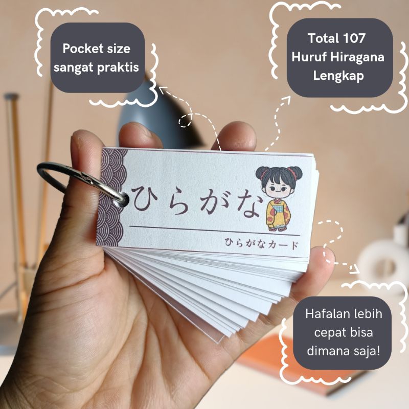 Hiragana CARD 107 Letters Hiragana flash card Shopee Philippines