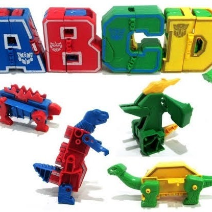 Robot Numbers and Letters Folding Robot Educational Toy | Shopee ...