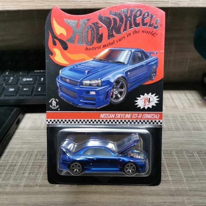 Hotwheels Nissan Skyline GT-R R34 Blue RLC Red Line Club Hotwheel GTR ...