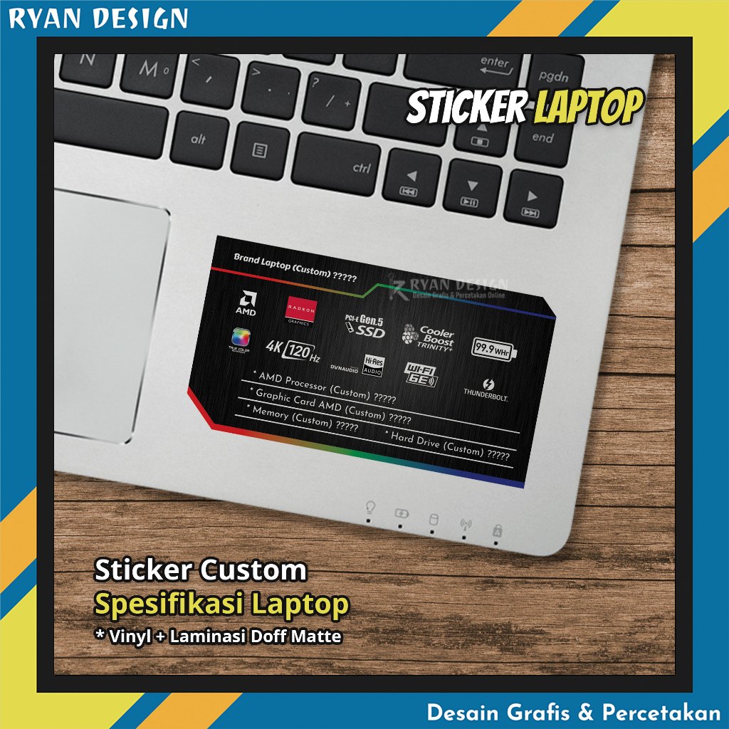 Custom Laptop Logo Sticker Specifications Sticker Laptop Features ...