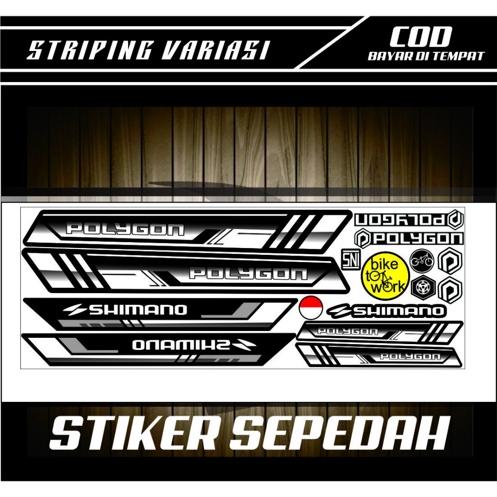 Sticker BIKE POLYGON DECAL CUSTOM Variation NEW ALL VARIAN | Shopee ...